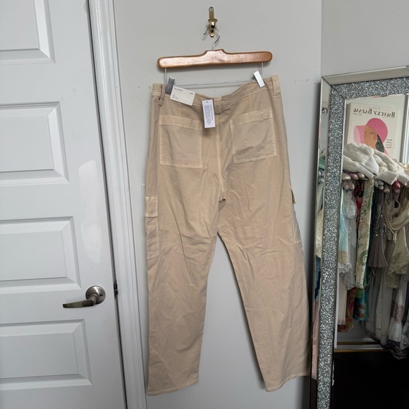 NWT American Eagle ’90s Straight Stretch Khaki Pants Beige Women’s Size 16 - Picture 5 of 5